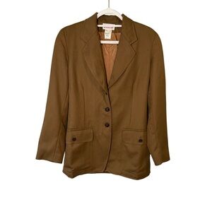 Unanyme de Georges Rech Brown Blazer Size 38 S/M Vintage Wool France Neutral